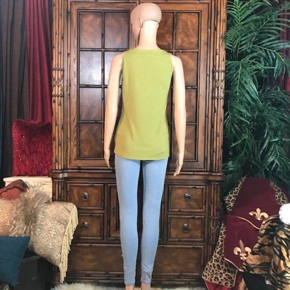 Anne Klein Roman Citrine Matte Bronze Sequin Pima Cotton/Modal Swing Tank - Picture 4 of 11